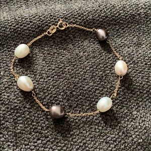 10k pearl gold bracelet